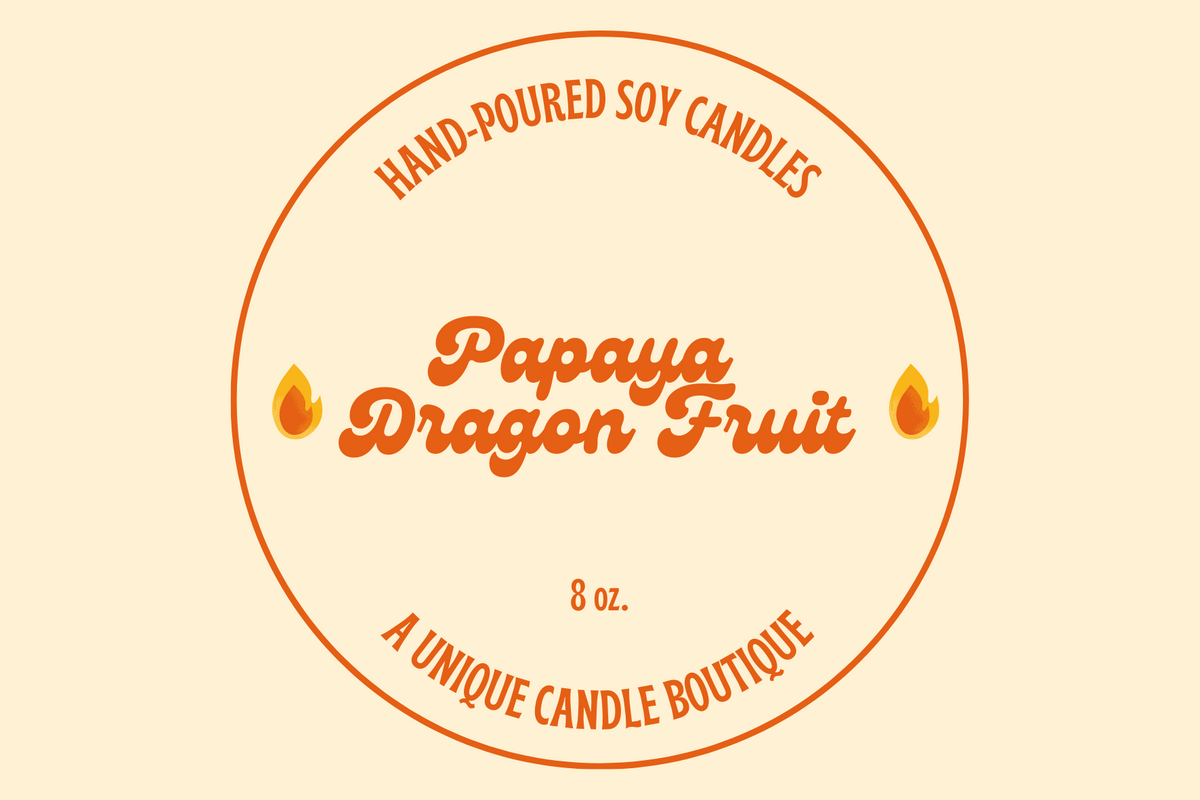 Papaya Dragon Fruit Candle - 8 oz